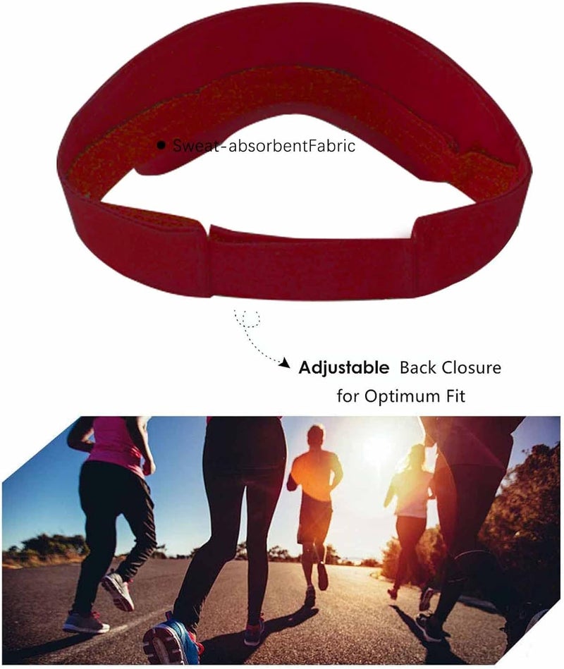 AZJ Store Sun Visor Hats for Women Men Adjustable UV Protection Outdoor Sports Golf Running Sun Caps - Image 3